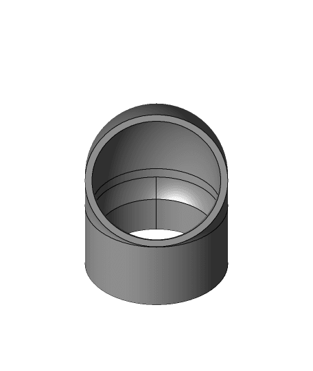 42mm to 45mm inner diameter right angle vacuum adapter for Dewalt Miter Saw to Vacmaster hose by randomdood full viewable 3d model