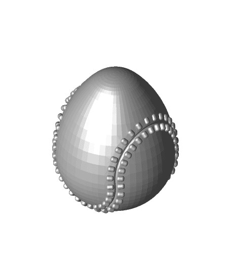 Eggball (Baseball) 3d model