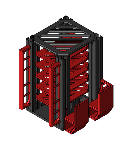 Ultimate Extensible Power Station RaspberryPi Rack 3d model