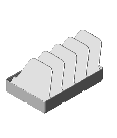Gridfinity 2x3 5-bay nipper rack 3d model