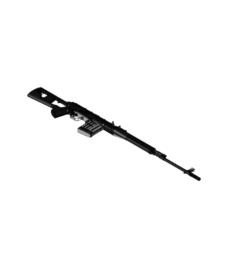 Dragunov sniper rifle 3d model