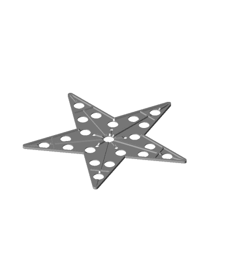 400mm 160mm and 80mm 5 part stars for xLights Light show props. 3d model