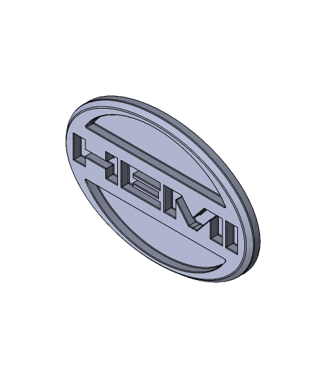 HEMI grille badge 3d model