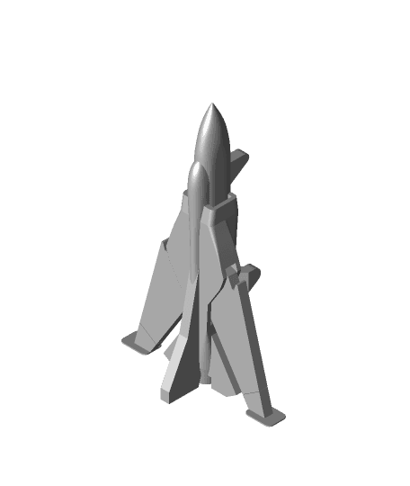 Print-in-place and articulated MiG-23 Jet Fighter with Improved Wingdesign by agepbiz full viewable 3d model