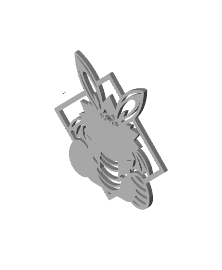 Bunny Dragon Wall Decor  3d model