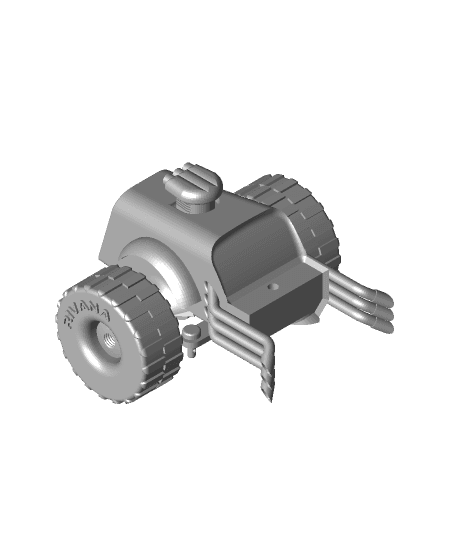 Yellow Monster Truck Adapter For Yellow Road Roller (Adapter) 3d model