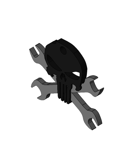 The mechanical punisher key chain 3d model