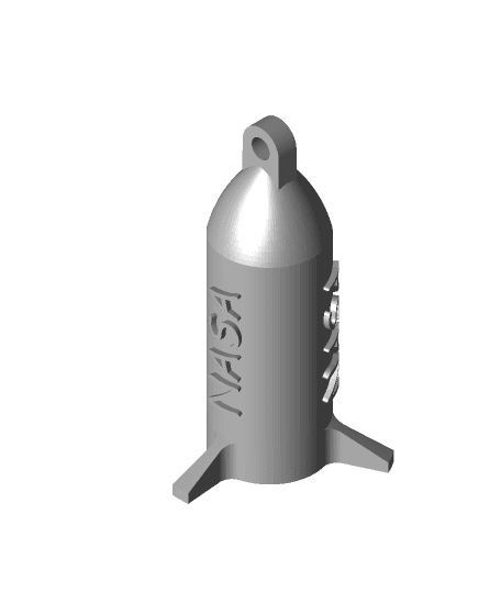 rocket shape keychain.stl 3d model