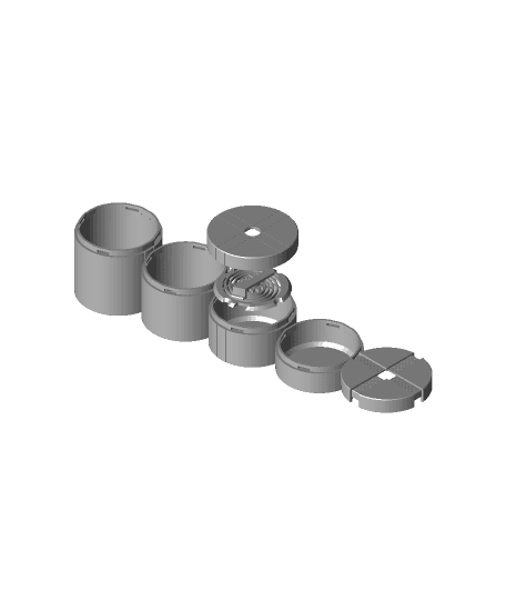 Cylinder Twist Lock Present - Standard 3d model