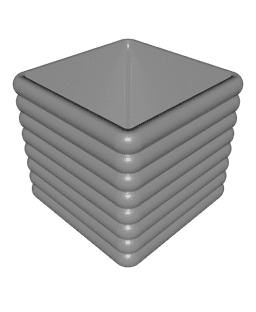 Magnetic Drip Tray Planter - Square Poppy 3d model