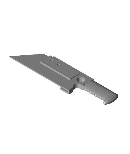 FHW: DiResta Straight Back Chef's knife by The Free Heathen Workshop full viewable 3d model