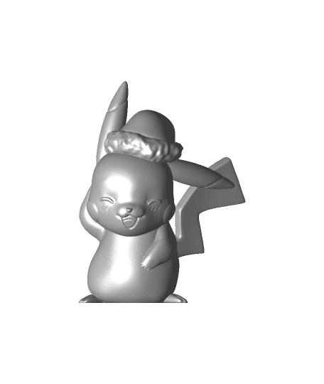 pikachu xmas - Pokemon - Fan Art by printedobsession full viewable 3d model