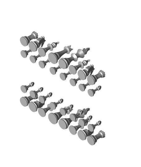 Fire themed Chess set v3.stl by No_Name full viewable 3d model