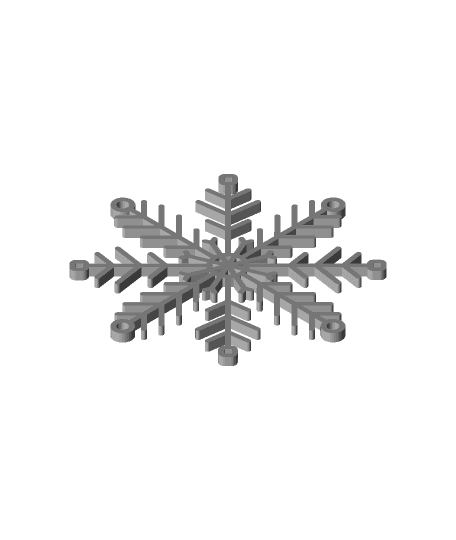 Snowflake Ornament v28 3d model