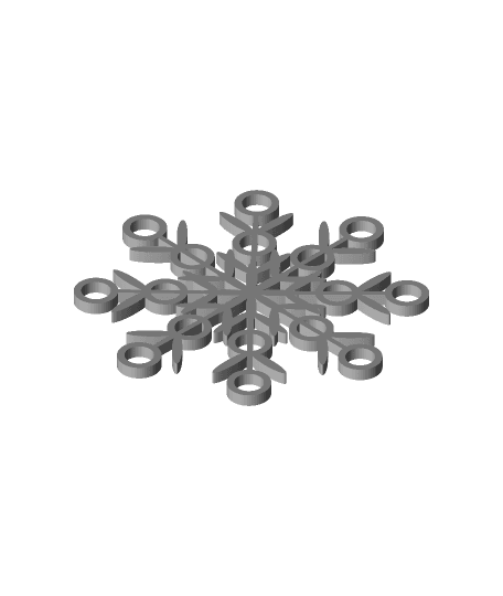 Snowflake Ornament v29 3d model