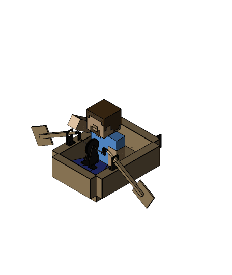 Radio Controlled Minecraft Boat 3d model