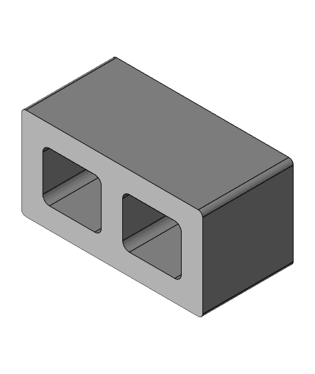1/10 Scale Miniature Cinderblock Mold 3d model