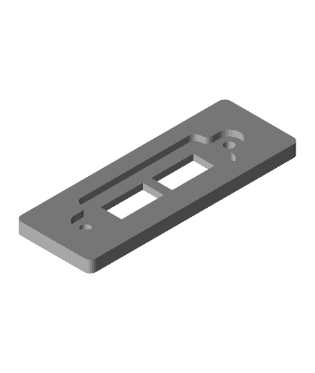Dual USB Plate / Panel Mount by peaberry full viewable 3d model