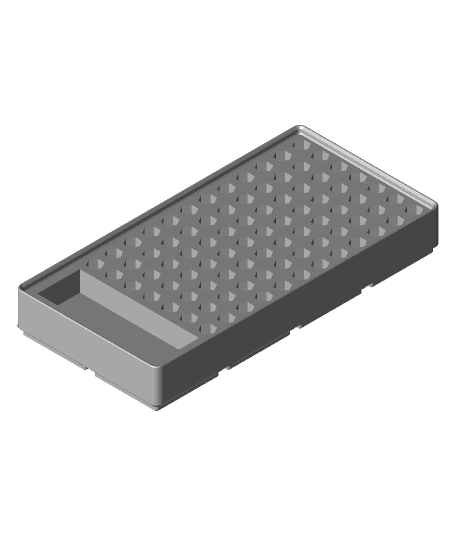 Gridfinity 4x2 Hex Bit Storage with Tray by beakerz full viewable 3d model