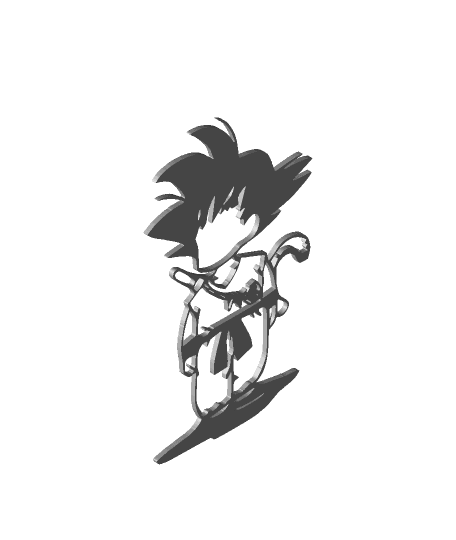 Goku kid 2 - 2D.stl 3d model