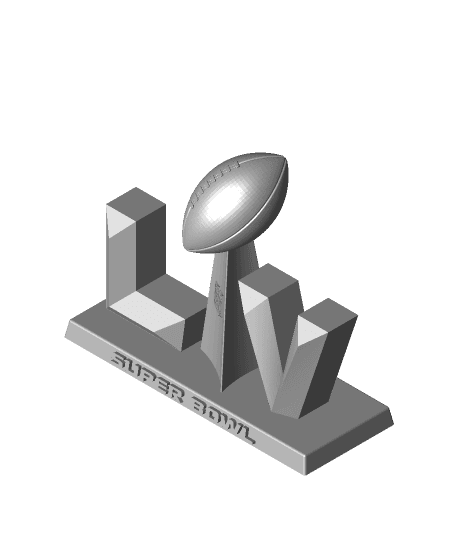 3D Printable Super Bowl LV Trophy.stl 3d model