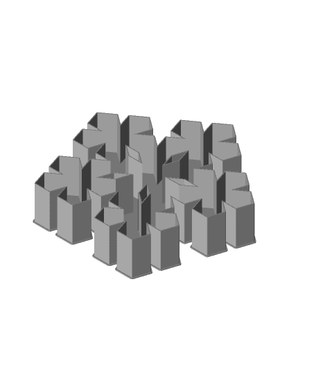 PentaCutFract, nestable box (v2) 3d model