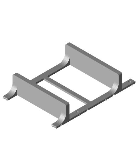 Gridfinity Wall Rack Double Height 3d model