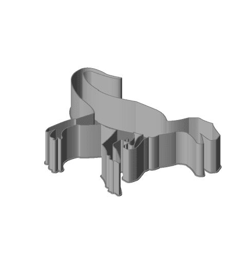 Dinosaur Icon 0042, nestable box (v2) 3d model