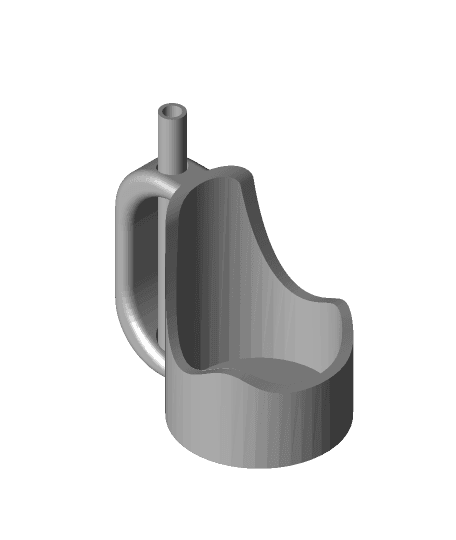 Cold Drink Can Mug with attached straw 3d model