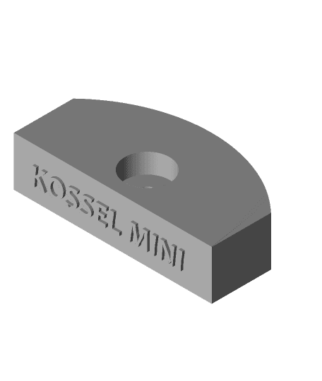 Agarre cristal para kossel mini - glass holder/clamp 3d model