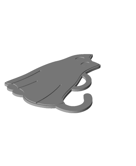 Cat Sheet Ghost 6 Keyring - Single Extruder 3d model