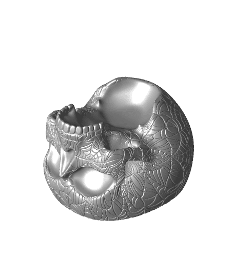 Web Skull Planter-Bowl 3d model