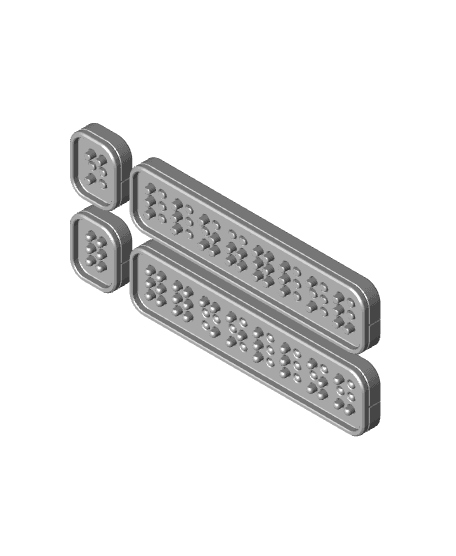 Braille Training Cell - 4.5MM 3d model