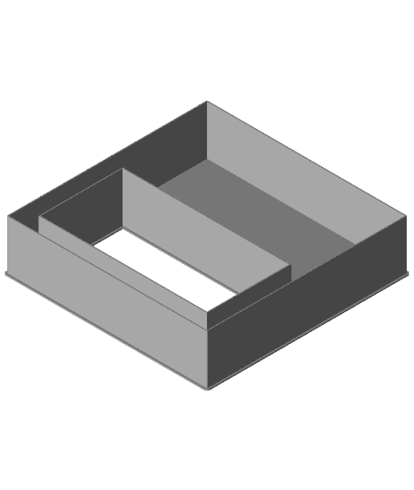 SQUARE WITH TOP HALF BLACK, nestable box (v1) 3d model