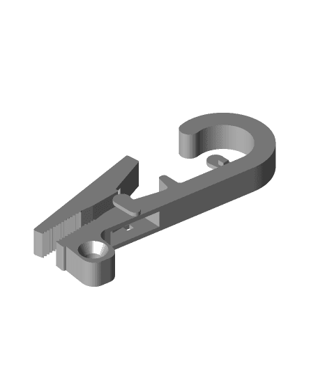 Updated version Towel rail hook peg 3d model