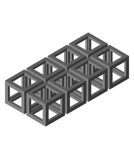 Eight cubes 3d model