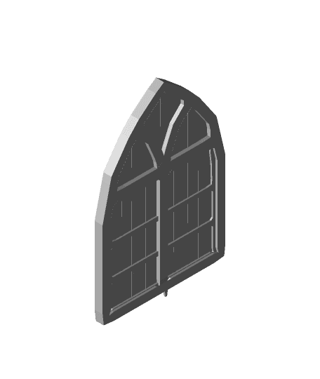 Church grid window 3d model