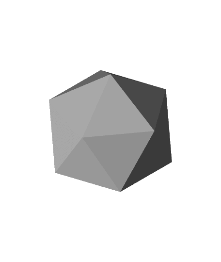 Icosahedron 20 sided dice.stl by OoglyBoogly full viewable 3d model