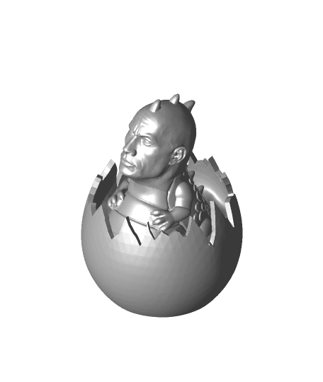 Baby Rockodile (The Rock + Crocodile + Egg Shell)  by ThinAir3D full viewable 3d model