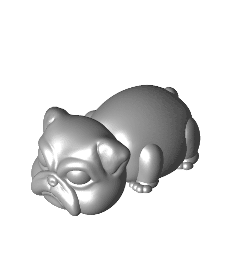 Chibi Bulldog 3d model