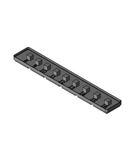 Gridfinity - Metric Socket Holders 3d model