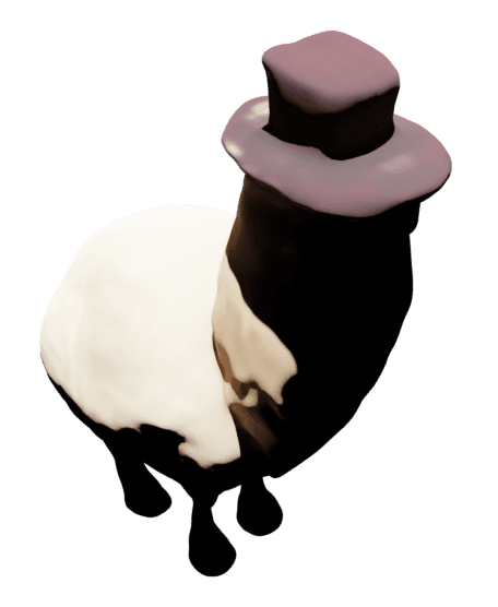 llama wearing a hat.glb 3d model