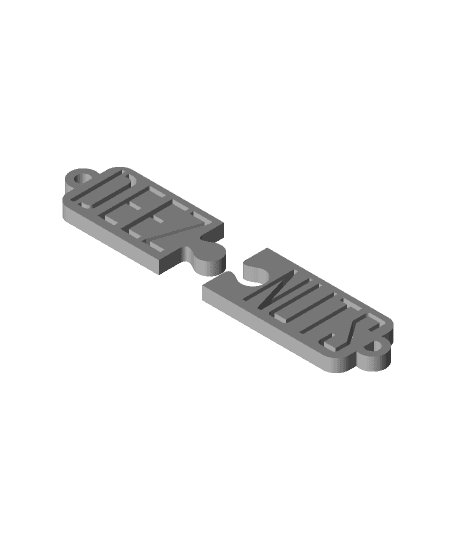 DEEZ NUTS duo keychain by kacminko1 full viewable 3d model