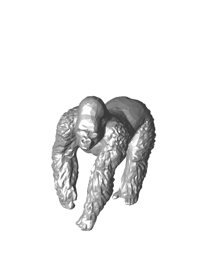 Low Poly Gorilla by Mandalorian full viewable 3d model