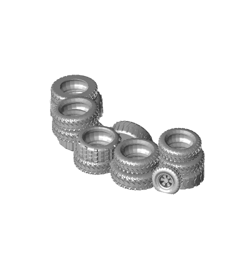 Gaslands - Tire Walls 3d model