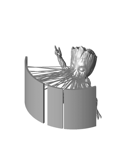 Hairify Heavy Metal Groot by georgeraducu3 full viewable 3d model