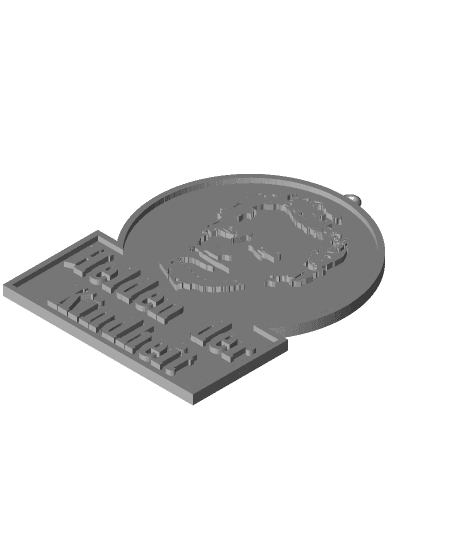 Terence Hill keychain, earring, dogtag, Helden der Kindheit by schnurrri full viewable 3d model