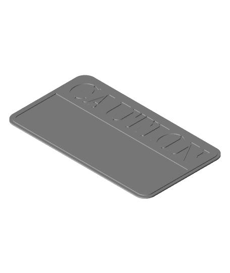 Blank Caution Sign 3d model
