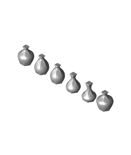 Hex vases by studiocailun full viewable 3d model