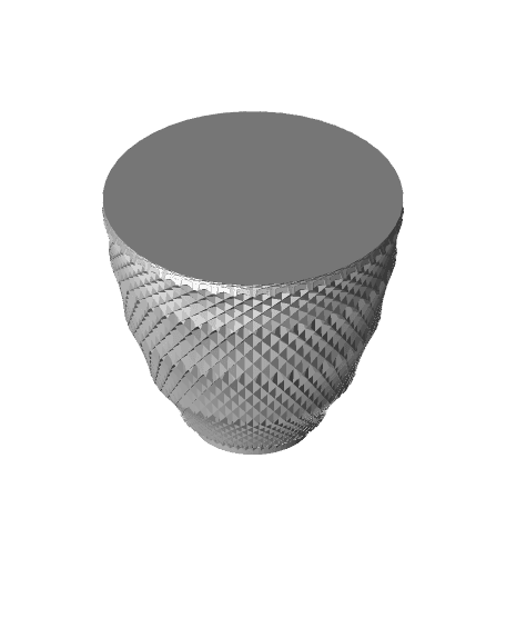 Tall bowl/pot - intricate facets 3d model
